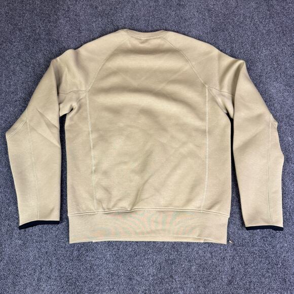 Nike Sportswear Tech Fleece Crewneck Men's Size Small Sweatshirt Tan Black $115 - Picture 3 of 7